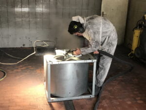 Curatare Aparate Ventilatie prin sablare cu gheata carbonica