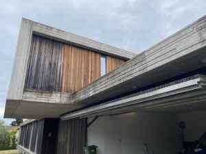 Curatare prin hidrosablare fatade, terase, beton, lemn la Villa Tannay, Elvetia