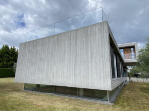 Curatare prin hidrosablare fatade, terase, beton, lemn la Villa Tannay, Elvetia
