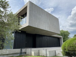 Curatare prin hidrosablare fatade, terase, beton, lemn la Villa Tannay, Elvetia