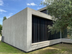 Curatare prin hidrosablare fatade, terase, beton, lemn la Villa Tannay, Elvetia