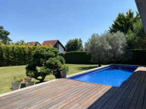 Curatare prin hidrosablare fatade, terase, beton, lemn la Villa Tannay, Elvetia