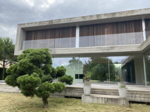 Curatare prin hidrosablare fatade, terase, beton, lemn la Villa Tannay, Elvetia